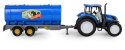 Traktor New Holland T5 z cysterną na mleko