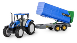 Traktor New Holland T5 z przyczepą wywrotką