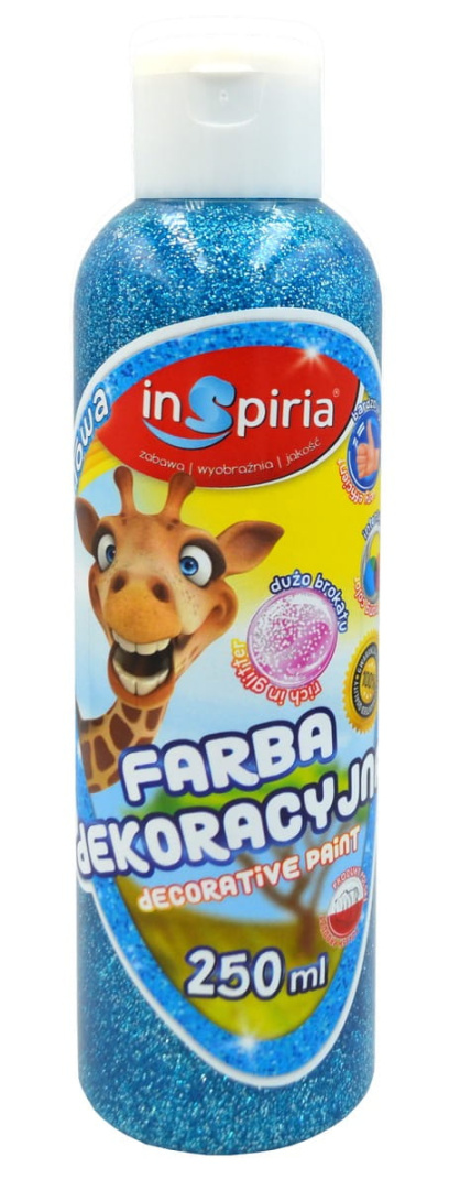 INSPIRIA FARBA DEKORACYJNA 250ML 8601 BROKAT NIEBIESKA
