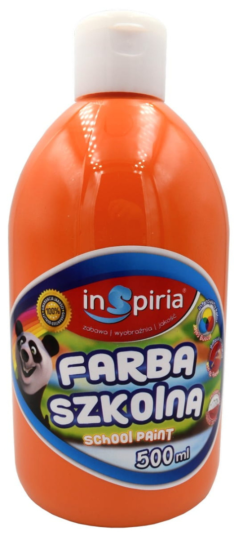 INSPIRIA FARBA SZKOLNA 500ML 8052 POMARAŃCZOWA