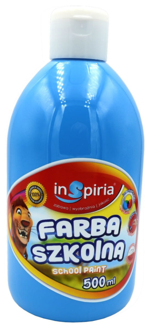 INSPIRIA FARBA SZKOLNA 500ML 8212 NIEBIESKA