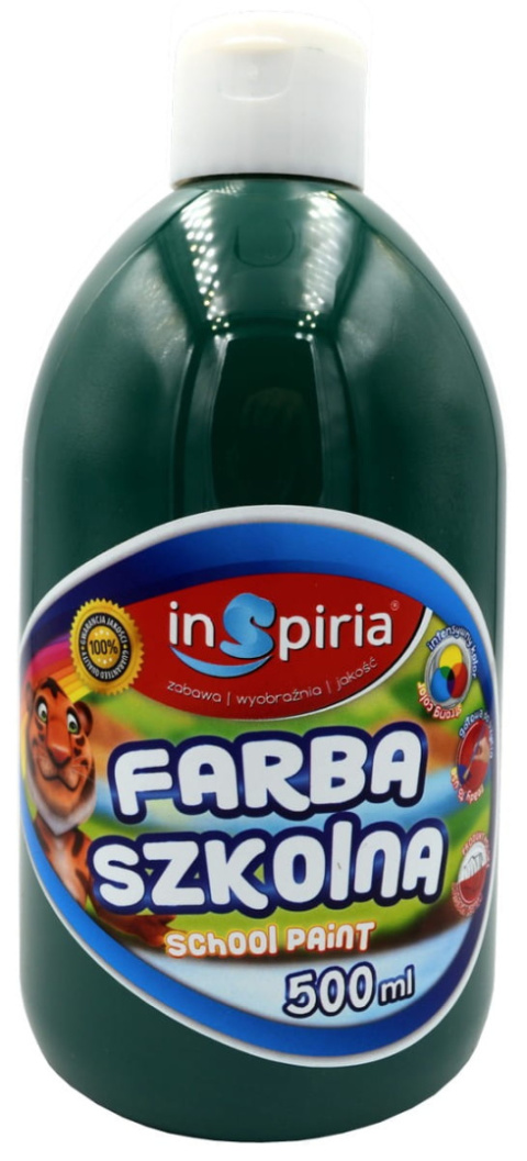 INSPIRIA FARBA SZKOLNA 500ML 8335 CIEMNOZIELONA