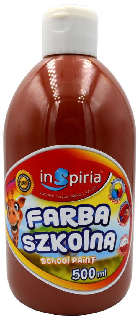 INSPIRIA FARBA SZKOLNA 500ML 8373 BRĄZOWA