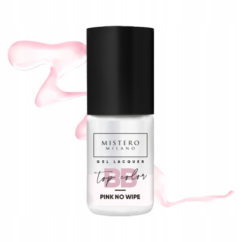 TOP NO WIPE HYBRYDOWY do paznokci BB Pink Mistero Milano 7ml 1491/7