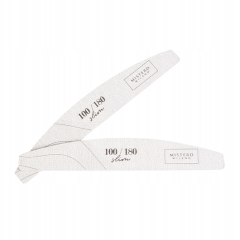 PILNIK DO PAZNOKCI ŻELU Basic Slim 100/180 półksiężyc PILNIK DO PAZNOKCI ŻELU Basic Slim 100/180 półksiężyc