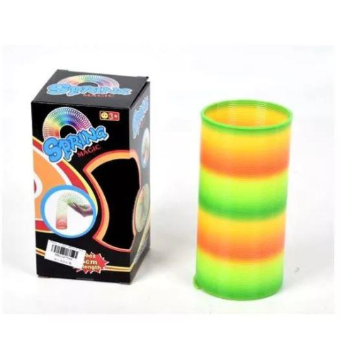 Sprężyna tęczowa długa 16 cm pudełko