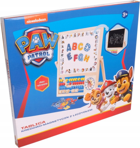 Tablica kredowo-magnetyczna z liczydłem Psi Patrol