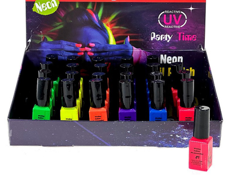 lakier wodny do paznokci, 7,45ml, dla dzieci, neonowy, mix kolorów