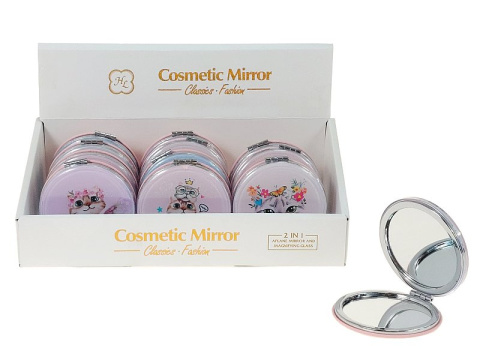 Lusterko dwustronne kotki okrągłe