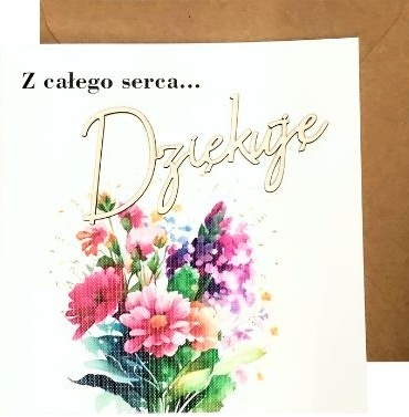 Kartka okolicznościowa "Dziękuję" 5907085510026
