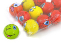 Piłeczki piankowe miękkie buźki kolorowe, śred. 6cm buźki