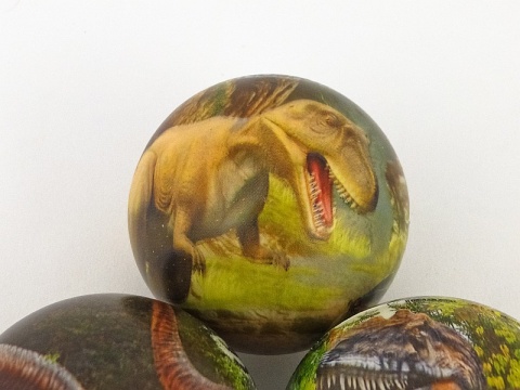 piłeczki piankowe 73mm - wzór dinozaury