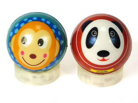 piłeczka piankowa zwierzęta kolorowa 6 cm