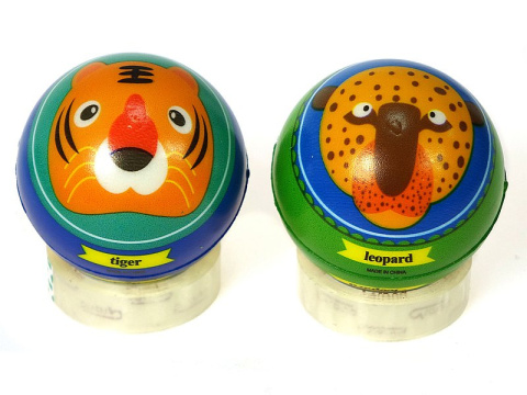 piłeczka piankowa zwierzęta kolorowa 6 cm