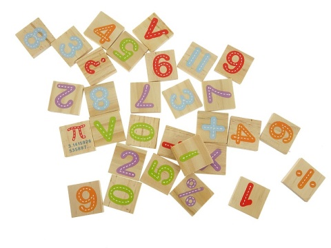 zestaw do nauki liczenia, drewniany, patyczki, liczby; 15x10x5cm, Box