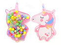 zestaw koralików w pudełeczku z jednorożcem wys.12,5cm