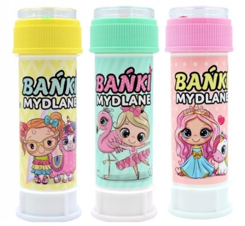 Bańki mydlane dziewczynka 60 ml 12 szt display