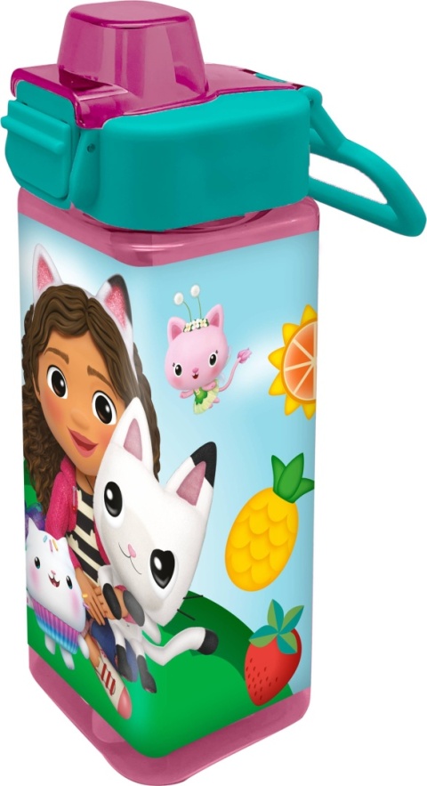 Bidon kwadratowy Koci domek Gabi 500 ml