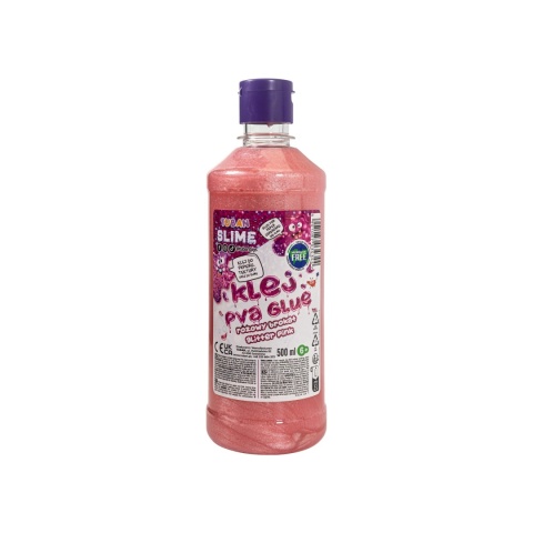 KLEJ PVA BROKATOWY - RÓŻOWY 500 ml