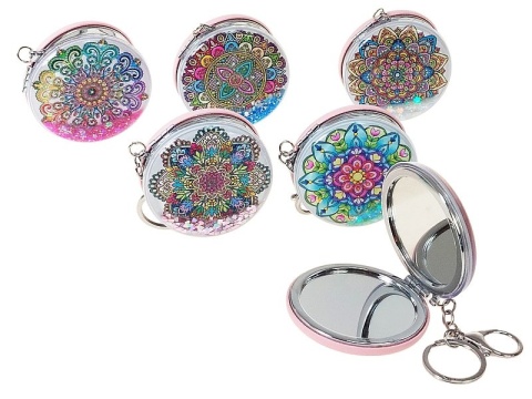 Lustereczko mandala z brokatem mix kolorów