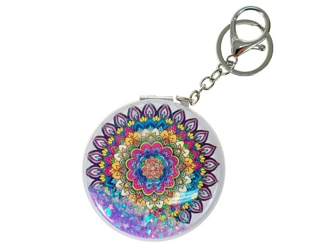 Lustereczko mandala z brokatem mix kolorów