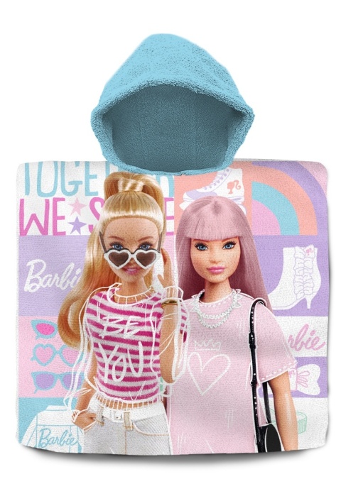 Ponczo kąpielowe BARBIE 120x60 cm