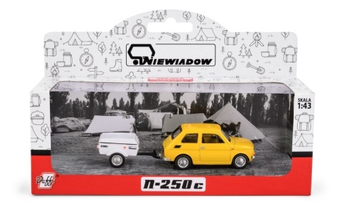 Zestaw Fiat 126p + przyczepa Niewiadów Krótka / ŻÓŁTY